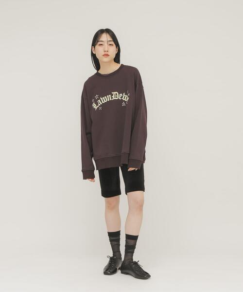 KBF（ケイビーエフ）の「ルーズスタッズスウェット（スウェット・レディース・チャコールグレー/オートミール/ダークブラウン・ONE）」の8枚目の写真