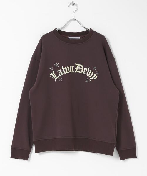 KBF（ケイビーエフ）の「ルーズスタッズスウェット（スウェット・レディース・チャコールグレー/オートミール/ダークブラウン・ONE）」の11枚目の写真