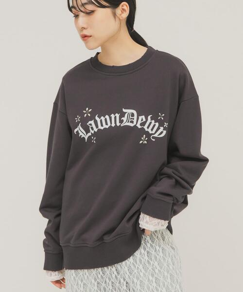 KBF（ケイビーエフ）の「ルーズスタッズスウェット（スウェット・レディース・チャコールグレー/オートミール/ダークブラウン・ONE）」の13枚目の写真