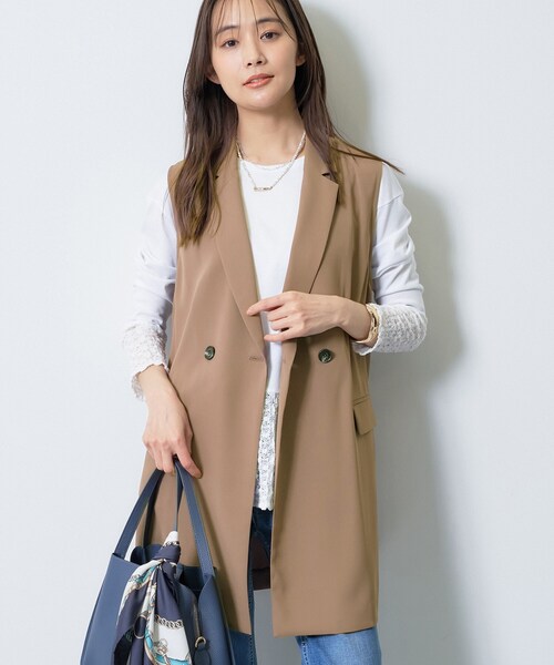 INDIVI(インディヴィ)の「【さらに軽く軽快!/着る日傘】颯爽ジレジャケット(ベスト・レディース・ブラック/ブラウン系/ダークグレー・38/13/15 /19/34/05)」の13枚目の写真