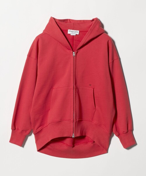 AMERICANA(アメリカーナ)の「【別注】<Americana>スウェット ジップ パーカー(パーカー・レディース・レッド/グレー系・FREE)」の1枚目の写真