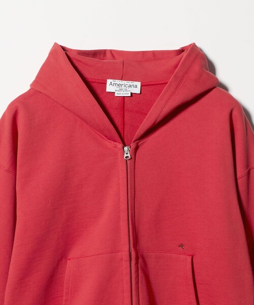 AMERICANA(アメリカーナ)の「【別注】<Americana>スウェット ジップ パーカー(パーカー・レディース・レッド/グレー系・FREE)」の3枚目の写真