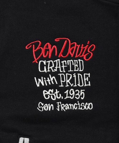 BEN DAVIS(ベンデイビス)の「【BEN DAVIS(ベンデイビス)】SWEAT STADIUM JACKET / スラックス ジャケット 刺繍 ワンポイント 裏毛 ワッペン(スウェット・メンズ・その他1/カーキ/ブラック・X-LARGE/LARGE/MEDIUM)」の7枚目の写真