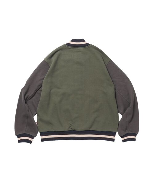BEN DAVIS(ベンデイビス)の「【BEN DAVIS(ベンデイビス)】SWEAT STADIUM JACKET / スラックス ジャケット 刺繍 ワンポイント 裏毛 ワッペン(スウェット・メンズ・その他1/カーキ/ブラック・X-LARGE/LARGE/MEDIUM)」の14枚目の写真