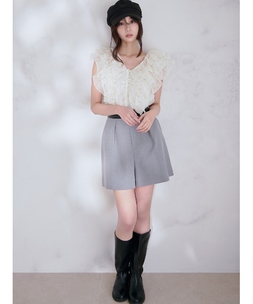 WEB限定カラーあり】ノースリフリルブラウス（シャツ/ブラウス