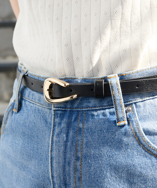 FREAK'S STORE（フリークスストア）の「限定展開　変形 バックル ベルト（ベルト・レディース・レオパード/ブラック・ONE SIZE）」の4枚目の写真