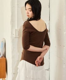 mysty woman | サーマルラウンドヘムSS 666295(Tシャツ/カットソー)