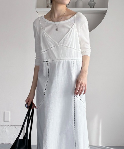 mysty woman（ミスティウーマン）の「サーマルラウンドヘムSS 666295（Tシャツ/カットソー・レディース・オフホワイト/ブラック/ブラウン・FREE）」の15枚目の写真