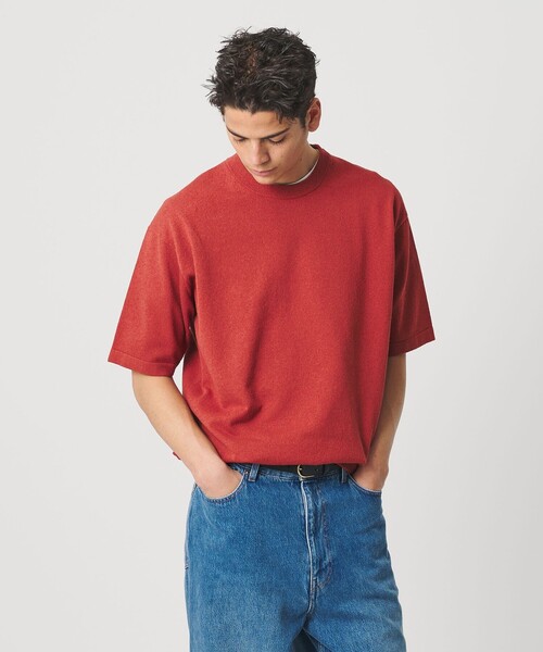 BEAUTY&YOUTH UNITED ARROWS（ビューティーアンドユースユナイテッドアローズ）の「KNITEE クリンプコットン クルーネック ニット Tシャツ ウォッシャブル（ニット/セーター・メンズ・ブラック/ナチュラル/ダークオレンジ・M/L/XL/S）」の18枚目の写真