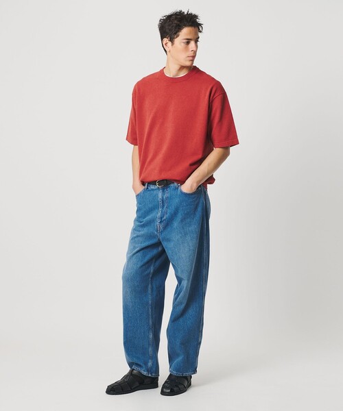 BEAUTY&YOUTH UNITED ARROWS（ビューティーアンドユースユナイテッドアローズ）の「KNITEE クリンプコットン クルーネック ニット Tシャツ ウォッシャブル（ニット/セーター・メンズ・ブラック/ナチュラル/ダークオレンジ・M/L/XL/S）」の19枚目の写真