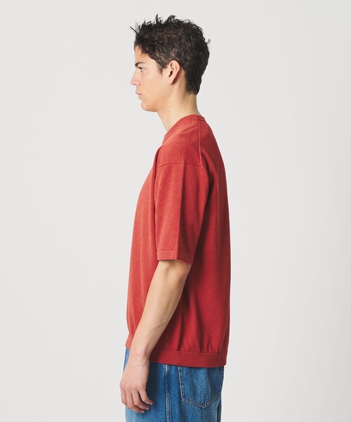 BEAUTY&YOUTH UNITED ARROWS(ビューティーアンドユースユナイテッドアローズ)の「KNITEE クリンプコットン クルーネック ニット Tシャツ ウォッシャブル(ニット/セーター・メンズ・ブラック/ナチュラル/ダークオレンジ・M/L/XL/S)」の18枚目の写真