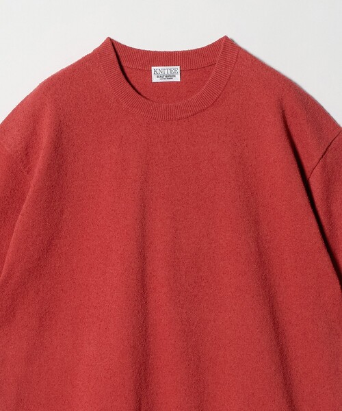 KNITEE クリンプコットン クルーネック ニット Tシャツ（ニット