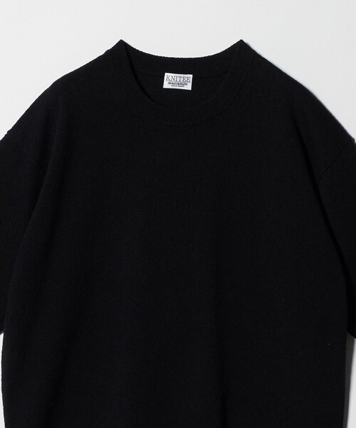 BEAUTY&YOUTH UNITED ARROWS（ビューティーアンドユースユナイテッドアローズ）の「KNITEE クリンプコットン クルーネック ニット Tシャツ ウォッシャブル（ニット/セーター・メンズ・ブラック/ナチュラル/ダークオレンジ・M/L/XL/S）」の10枚目の写真