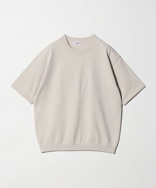 BEAUTY&YOUTH UNITED ARROWS（ビューティーアンドユースユナイテッドアローズ）の「KNITEE クリンプコットン クルーネック ニット Tシャツ ウォッシャブル（ニット/セーター・メンズ・ブラック/ナチュラル/ダークオレンジ・M/L/XL/S）」の12枚目の写真