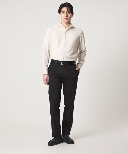 A DAY IN THE LIFE UNITED ARROWS(アデイインザライフユナイテッドアローズ)の「ツイル ノープリーツ テーパード スラックス -マシンウォッシャブル・接触冷感-<A DAY IN THE LIFE>(スラックス・メンズ・ブラック/グレー系/ネイビー/ベージュ・XL/S/L/M)」の21枚目の写真