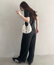 無地半袖×ロングパンツ ルームウェア 2点セット 単品使い可能◎