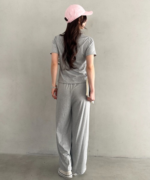 MYMOOD.(マイムード)の「無地半袖×ロングパンツ ルームウェア 2点セット 単品使い可能◎(セットアップ・レディース・ブラック/グレー・FREE)」の19枚目の写真