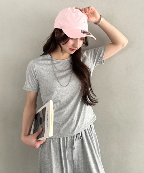 MYMOOD.(マイムード)の「無地半袖×ロングパンツ ルームウェア 2点セット 単品使い可能◎(セットアップ・レディース・ブラック/グレー・FREE)」の22枚目の写真