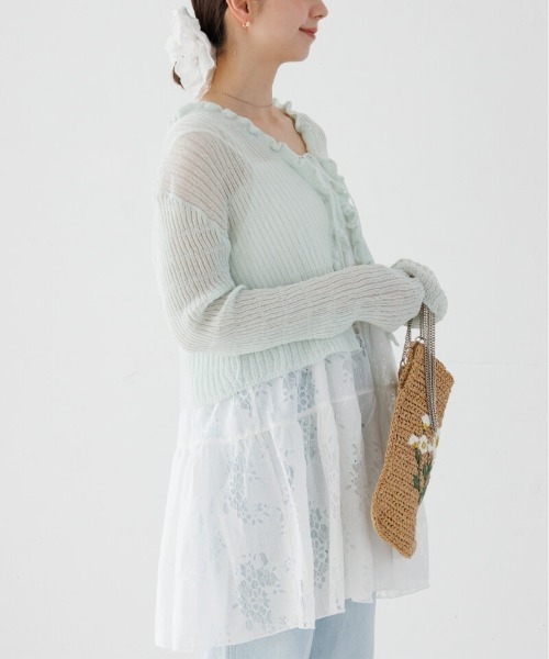 flower（フラワー）の「フラワーリングレースビスチェ（キャミソール・レディース・ブラック/アイボリー・FREE）」の11枚目の写真