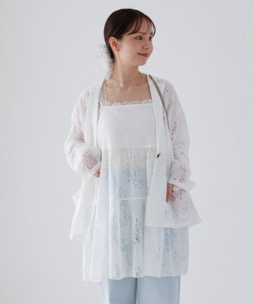 flower（フラワー）の「フラワーリングレースビスチェ（キャミソール・レディース・ブラック/アイボリー・FREE）」の16枚目の写真