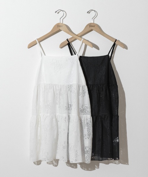 flower（フラワー）の「フラワーリングレースビスチェ（キャミソール・レディース・ブラック/アイボリー・FREE）」の20枚目の写真