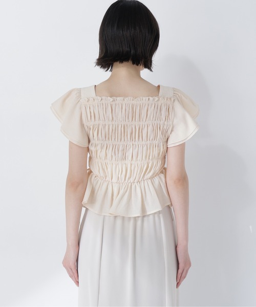 NATURAL BEAUTY BASIC(ナチュラルビューティーベーシック)の「レースアップフリルブラウス(シャツ/ブラウス・レディース・ブラック系その他2/オフホワイト/ピンク/ベージュ系その他・FREE)」の21枚目の写真