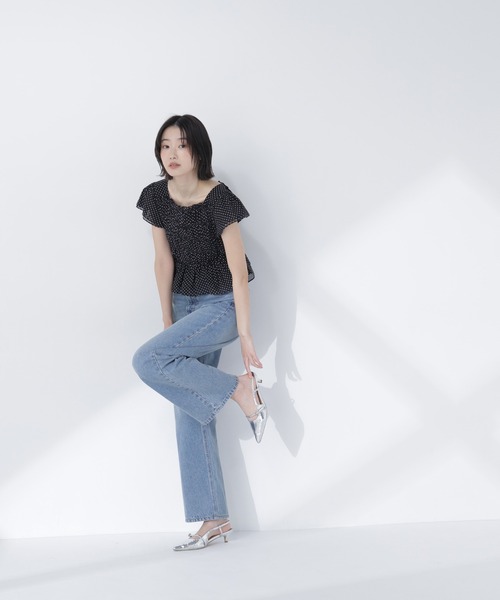NATURAL BEAUTY BASIC(ナチュラルビューティーベーシック)の「レースアップフリルブラウス(シャツ/ブラウス・レディース・ブラック系その他2/オフホワイト/ピンク/ベージュ系その他・FREE)」の13枚目の写真