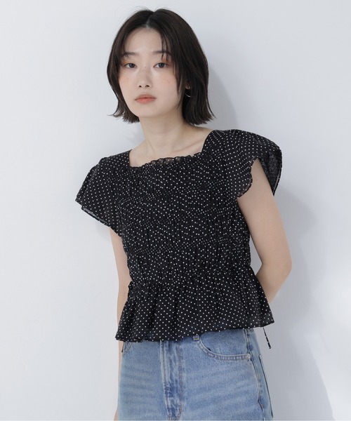 NATURAL BEAUTY BASIC(ナチュラルビューティーベーシック)の「レースアップフリルブラウス(シャツ/ブラウス・レディース・ブラック系その他2/オフホワイト/ピンク/ベージュ系その他・FREE)」の14枚目の写真
