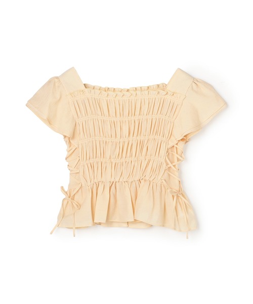 NATURAL BEAUTY BASIC(ナチュラルビューティーベーシック)の「レースアップフリルブラウス(シャツ/ブラウス・レディース・ブラック系その他2/オフホワイト/ピンク/ベージュ系その他・FREE)」の10枚目の写真