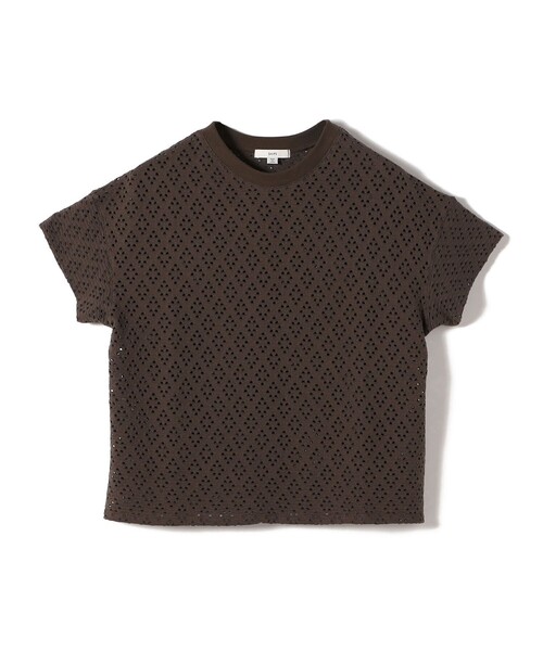 SHIPS(シップス)の「〈手洗い可能〉アイレット ショート スリーブ プルオーバー(Tシャツ/カットソー・レディース・ライトグリーン/ホワイト/ブラック/ブラウン系・ONE SIZE)」の12枚目の写真