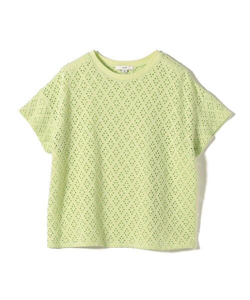 SHIPS(シップス)の「〈手洗い可能〉アイレット ショート スリーブ プルオーバー(Tシャツ/カットソー・レディース・ライトグリーン/ホワイト/ブラック/ブラウン系・ONE SIZE)」の10枚目の写真