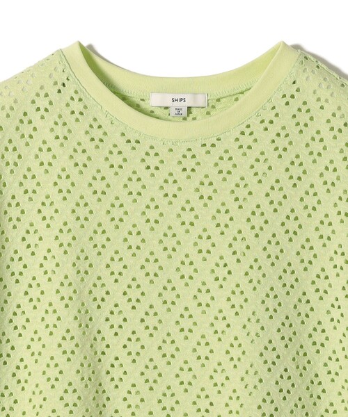 SHIPS(シップス)の「〈手洗い可能〉アイレット ショート スリーブ プルオーバー(Tシャツ/カットソー・レディース・ライトグリーン/ホワイト/ブラック/ブラウン系・ONE SIZE)」の8枚目の写真