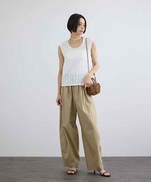 SALON adam et rope'（サロン アダム エ ロペ）の「【African Square（アフリカンスクエアー）】2WAYラフィアポシェット（ショルダーバッグ・レディース・ブラウン・FREE）」の3枚目の写真