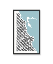 GREENROOM（グリーンルーム）の「【ORANGE & PARK / オレンジ アンド パーク】CENTRAL CALIFORNIA SURF PRINT（ポスター/アート）」