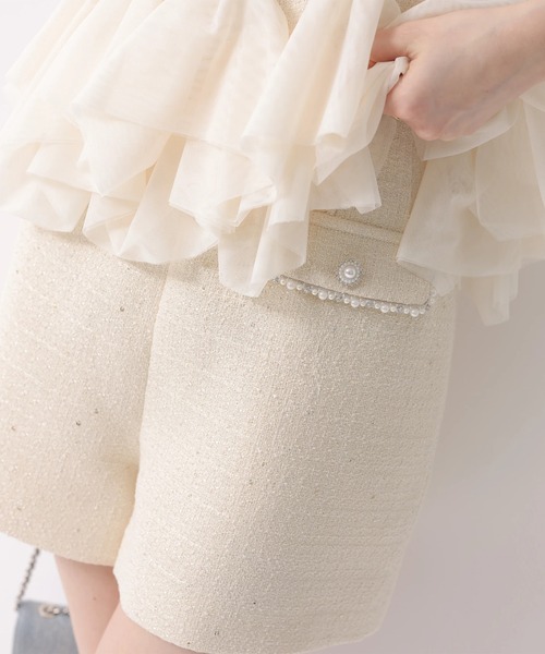 Rirandture（リランドチュール）の「ビジュートリムショートパンツ（その他パンツ・レディース・ライトイエロー・2/1/0）」の10枚目の写真