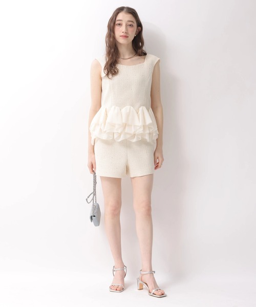 Rirandture（リランドチュール）の「ビジュートリムショートパンツ（その他パンツ・レディース・ライトイエロー・2/1/0）」の4枚目の写真