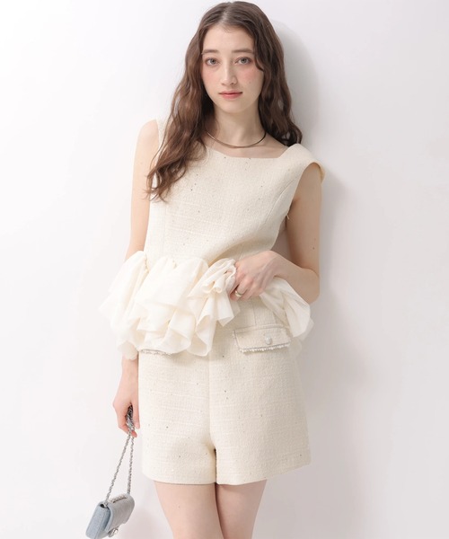 Rirandture（リランドチュール）の「ビジュートリムショートパンツ（その他パンツ・レディース・ライトイエロー・2/1/0）」の7枚目の写真