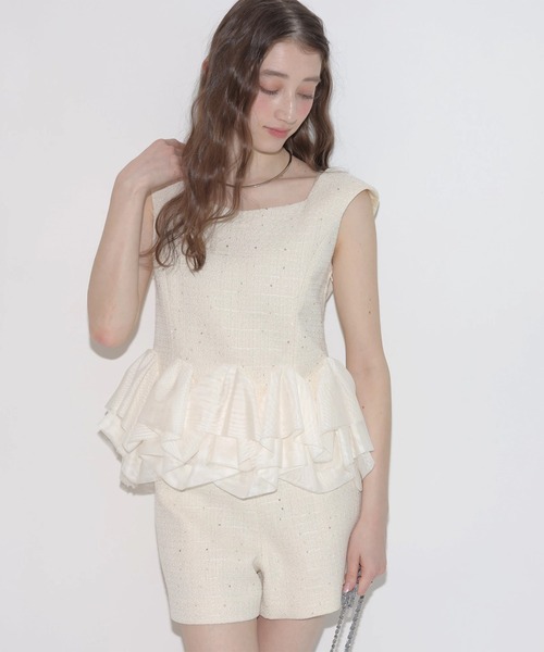 Rirandture（リランドチュール）の「ビジュートリムショートパンツ（その他パンツ・レディース・ライトイエロー・2/1/0）」の8枚目の写真