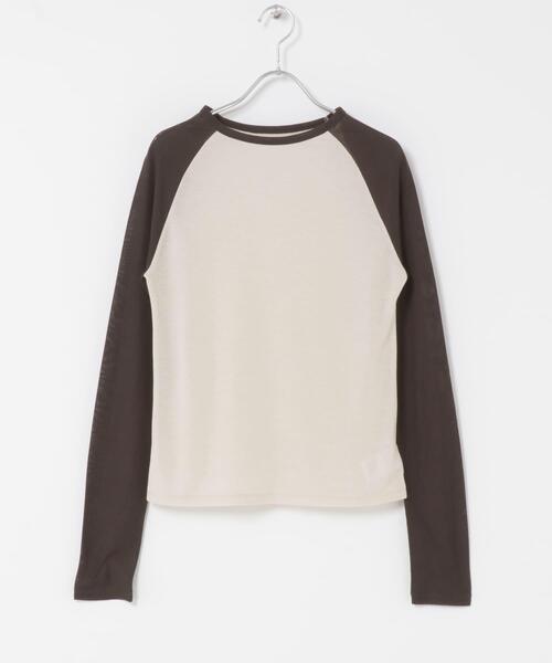 KBF（ケイビーエフ）の「シアーラグランTEE（Tシャツ/カットソー・レディース・ベージュ系その他/ブルー系その他・ONE）」の9枚目の写真