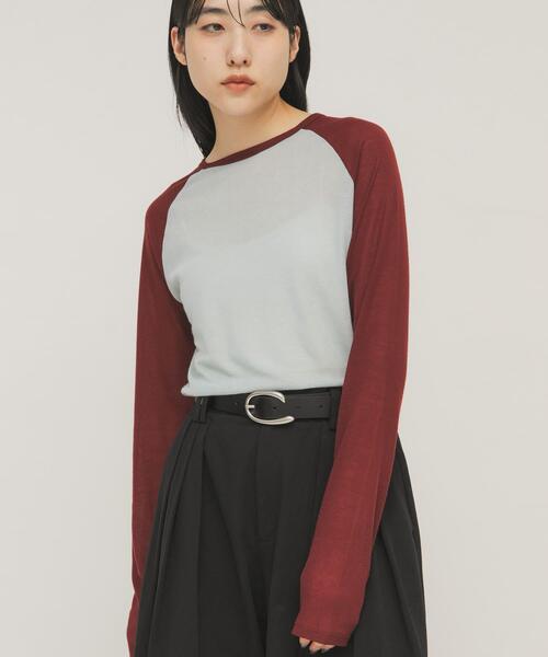 KBF（ケイビーエフ）の「シアーラグランTEE（Tシャツ/カットソー・レディース・ベージュ系その他/ブルー系その他・ONE）」の11枚目の写真