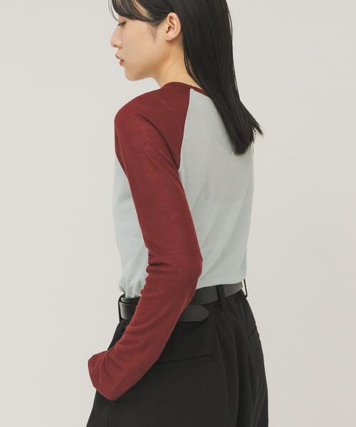 KBF（ケイビーエフ）の「シアーラグランTEE（Tシャツ/カットソー・レディース・ベージュ系その他/ブルー系その他・ONE）」の12枚目の写真