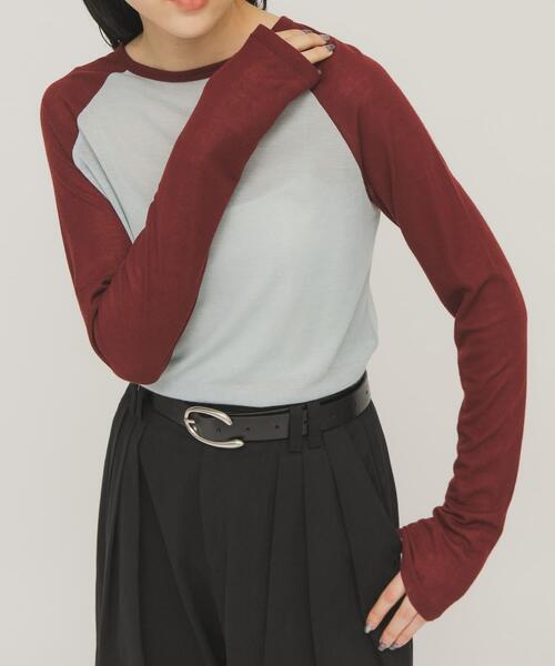 KBF（ケイビーエフ）の「シアーラグランTEE（Tシャツ/カットソー・レディース・ベージュ系その他/ブルー系その他・ONE）」の13枚目の写真