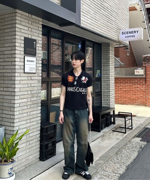 GLACK(グラック)の「GT184 カバリカラーTシャツ (ブラック)(ポロシャツ・レディース・その他・MEDIUM/LARGE)」の13枚目の写真