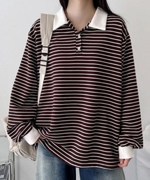 配色カラー ボーダー Tシャツ