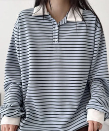 配色カラー ボーダー Tシャツ