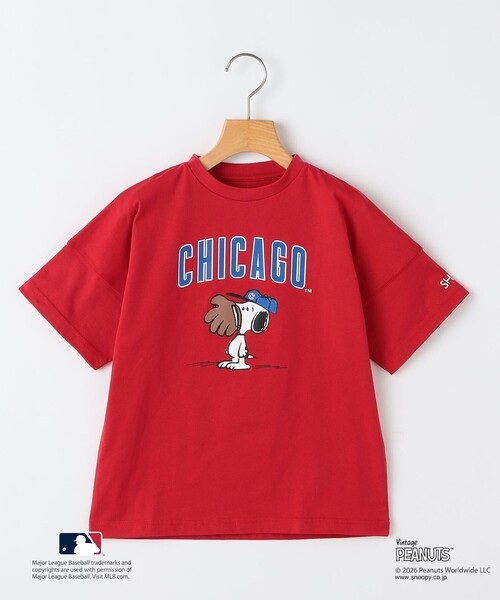 SHIPS(シップス)の「SHIPS KIDS:130~170cm / PEANUTS×MLB プリント Tシャツ(Tシャツ/カットソー・キッズ・ブラック/グレー/レッド/ホワイト・LARGE/XX-LARGE/X-LARGE)」の4枚目の写真