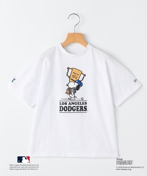 SHIPS(シップス)の「SHIPS KIDS:130~170cm / PEANUTS×MLB プリント Tシャツ(Tシャツ/カットソー・キッズ・ブラック/グレー/レッド/ホワイト・LARGE/XX-LARGE/X-LARGE)」の1枚目の写真