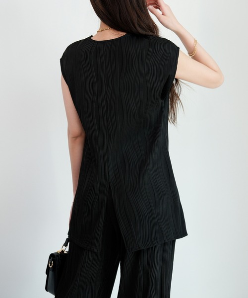 DRESS PLUS(ドレスプラス)の「カットソーセットアップ パンツドレス(セットアップ・レディース・アイボリー/ブラック・M)」の11枚目の写真
