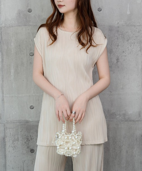 DRESS PLUS(ドレスプラス)の「カットソーセットアップ パンツドレス(セットアップ・レディース・アイボリー/ブラック・M)」の18枚目の写真