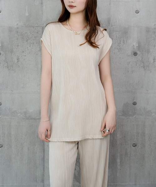 DRESS PLUS(ドレスプラス)の「カットソーセットアップ パンツドレス(セットアップ・レディース・アイボリー/ブラック・M)」の21枚目の写真